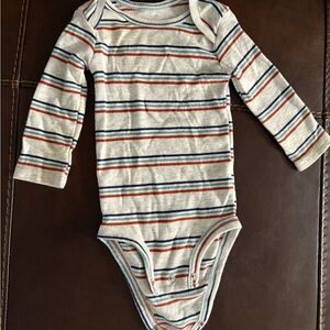Carter's Cream and Blue Bodysuit One Piece